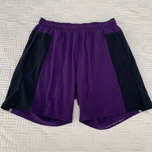 Fourlaps Men's Purple and Black Athletic Shorts Size Medium